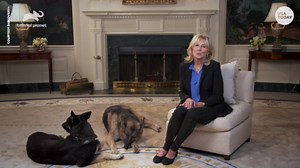 Jill Biden encourages people to wear masks even while walking dogs