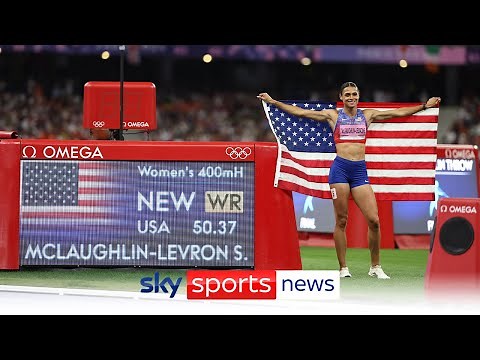 Sydney McLaughlin-Levrone wins gold in the women's 400m hurdles with a world record time of 50.37