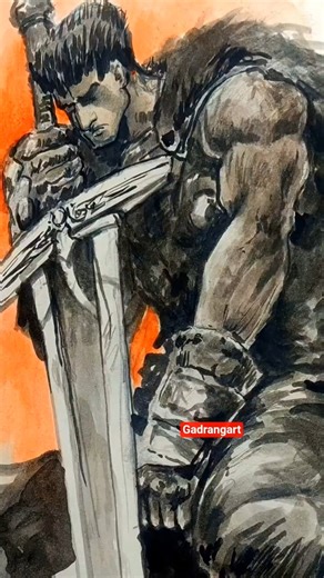 How I Draw & Paint Guts (Berserk) ⚔️ | Pro Anatomy, Muscles & Manga Inking | LIVEArt #berserkfans