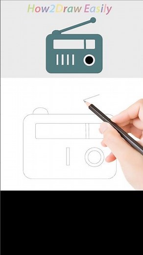 How to Draw a Radio #drawing #howtodraweasy #howtodrawstepbystep #coloringpage