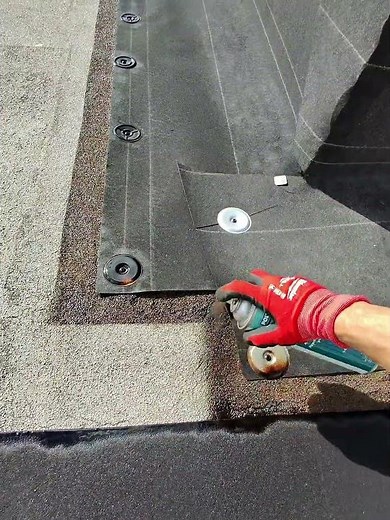 How to torchdown roofing materials to BUR A/C Mechanical Curb - Flat Roof Repair - Part 1