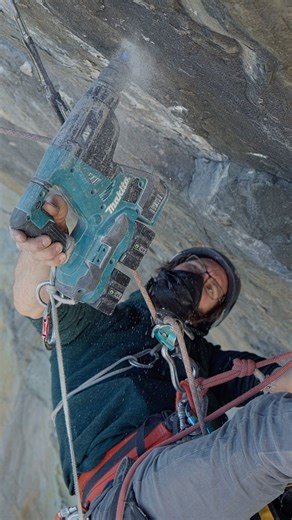 Evan Wisheropp on Instagram: "Placing the @lappasclimbingbolts Iapetus Titan bolts on a steep route. At first, I wasn’t sure how they would stay fitted into a roof during the hours while the epoxy is still wet, but it turns out with some attention to detail, they lock in there solid! While the epoxy is wet, the interference fit only needs to hold about one pound of force, but if you follow the recommended installation procedure they seem to hold several hundred pounds, which is very comforting t