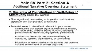 OAPD Faculty Workshop: CV2  Narrative Descriptions and Supporting Data