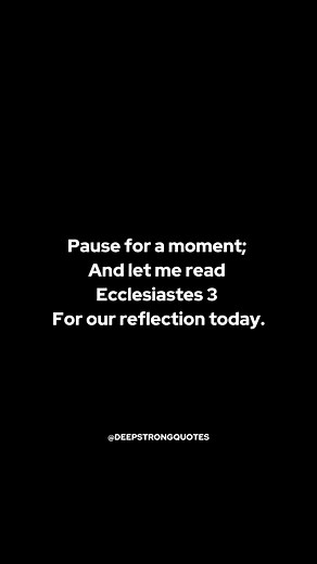 Ecclesiastes 3 - A Time for Everything