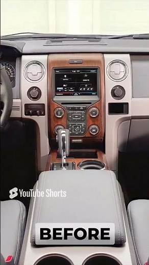 Before and After Installation on Ford F150 (2009-2014) TESLA STYLE Android Head Unit