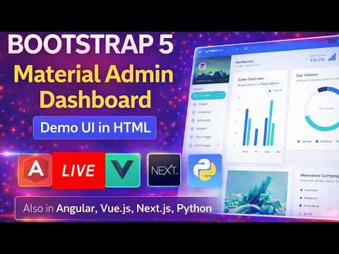 Bootstrap 5 Material Admin Dashboard Template | HTML + Angular + Vue.js + Next.js + Python