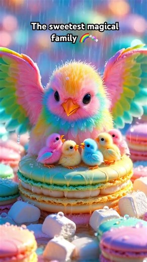 The rarest Rainbow Macaron Bird 🌈🥺 #shorts #cuteanimals #magicalnature