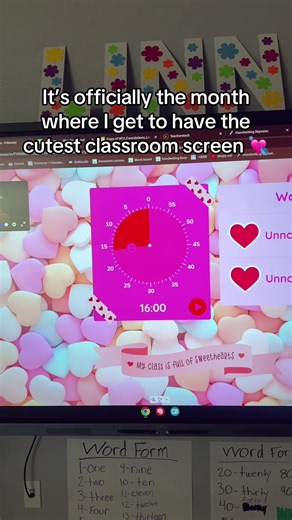 Love February!! #teachersoftiktok #teaching #teacher #classroom #classroomscreen @Classroomscreen