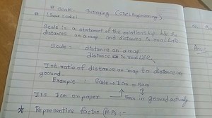 Scale: Surveying (Civil Engineering)Linear scale:Scale is a... | Filo