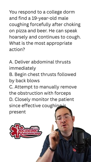 Know these algorithms! FBAO (Foreign Body Airway Obstruction) comes in a few flavors. Partial, complete, and unresponsive. All are treated differently. #EMT #Paramedic #EMS #Nurse