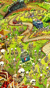 @deadandcompany: Celebrating 60 Years of The Grateful Dead’s Music | August 1/2/3, 2025 | Golden Gate Bridge Park | San Francisco, California ⚡️💀🌹 Poster details 🔍 #illustration #design #deadandcompany #gigposter #artistsoninstagram | Miles Tsang