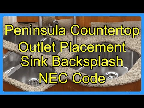 Peninsula Countertop Outlet Placement Sink Backsplash NEC Code