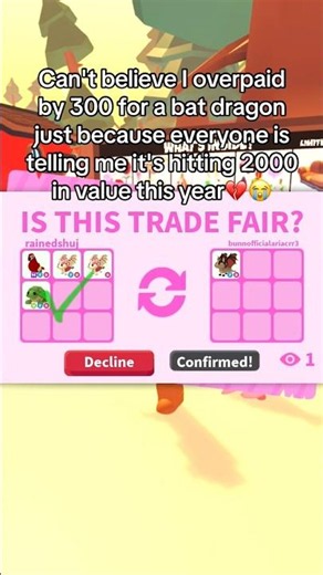 I hope I didn’t get scammed😭 #trademe #roblox #adoptme #adoptmetrades #adoptmetrading #adoptmepets