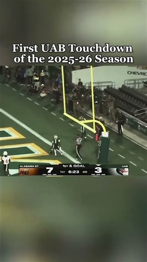 UAB’s FIRST & LAST Touchdown of the 2025 Season! 🐲🏈🔥 | UAB Blazers #Shorts