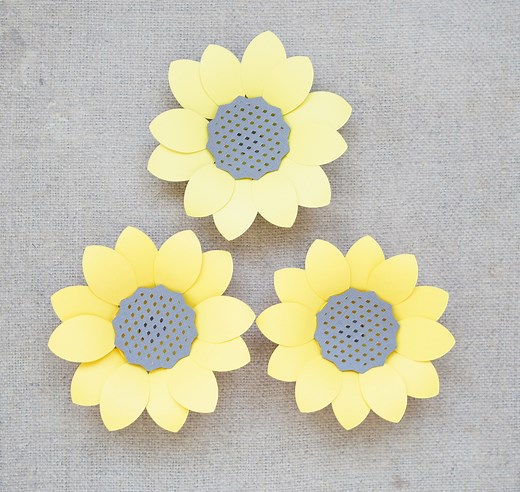 Paper Sunflower Template - Free SVG and Tutorial