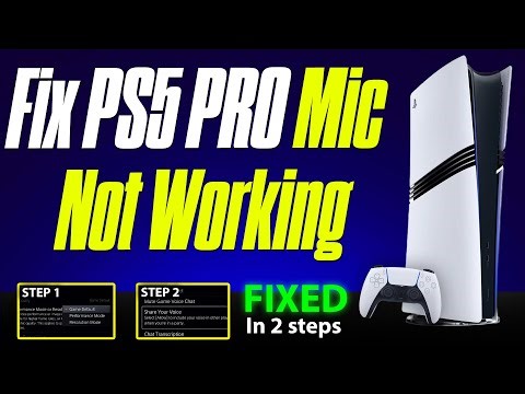 How to Fix PS5 PRO Mic Not Working