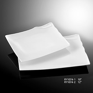 [Hot Item] High-End Elegant Royal Rectangular Porcelain Plate for Restaurant/Hotel/Home