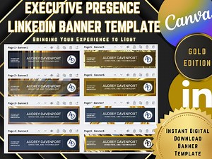 Linkedin Banner Kit: Executive Profile Canva Templates (digital Download) - Etsy UK