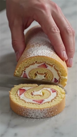Strawberry cream roll #aivideo #shortvideo #4k
