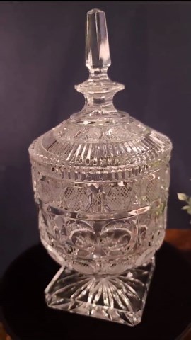 Antique French Bonbonniere - Crystal Candy Bowl With Lid - Diamond Point - 1920s - Etsy