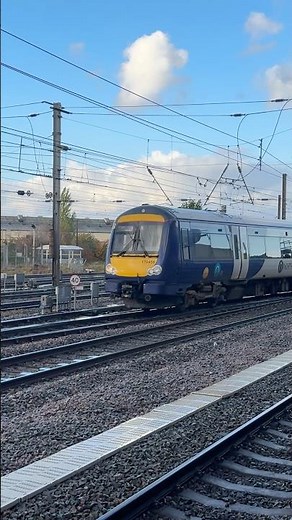 Class 170 (170456) Arriving at Doncaster + LNER Azuma (800111) Passes Through