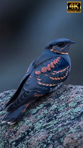 This clip is a focused, cinematic dive into bird sound ASMR — a tight, 20-second close-up of this Caprimulgidae singing at first light of dusk, recorded with a static camera and an ear for atmosphere. From the opening second the long, low nightjar churring wraps the scene in a tactile texture: low-frequency, even-rate pulses that sit deep in the soundstage and create an almost physical presence. As a listener you feel the vocalization more than simply hear it — the churring is steady and hypnoti