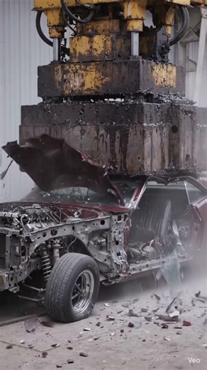 “Hydraulic Press vs Camaro SS 396 💥 | Crushing a Muscle Car Beast!”