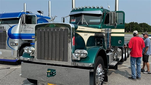 Owner's immaculate 1982 Peterbilt 359 resto runs on Cat marine power