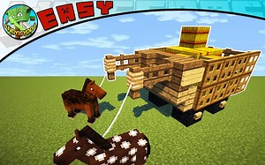 【我的世界】一个有趣的小建筑 | 马车 - Horse and Cart - 建筑教程