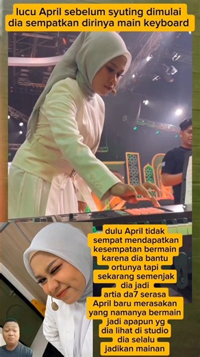 lucu April sebelum syuting dimulai dia sempatkan dirinya main keyboard 😂#short#video#da7