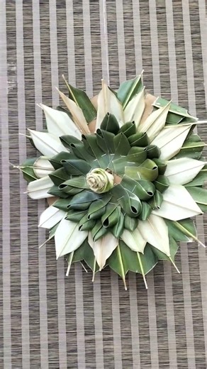 Beautiful hand crafted leaves and flowers