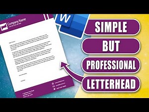 Make a Custom Letterhead in Word | Quick & Modern Design Guide