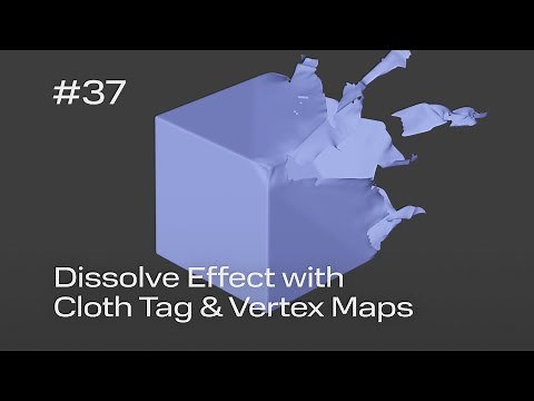 Cinema 4D Quick Tip #37 - Dissolve Effect with Cloth Tag & Vertex Maps (Project File on Patreon)