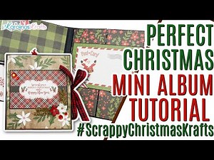Perfect Christmas Mini Album TUTORIAL, ‪@letsgetscrappy2654‬ Collab Jan 2023 #scrappychristmaskrafts