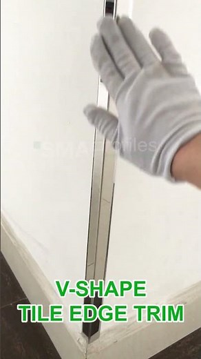 Stainless steel tile corner trim for wall protection