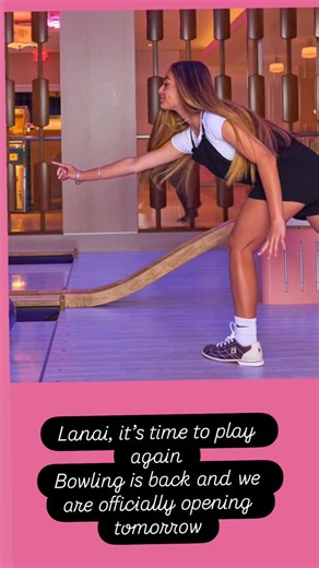 @lanaibowl on Instagram: "LANAI… IT’S TIME TO PLAY AGAIN 🎳✨ Bowling is BACK and we’re officially opening TOMORROW! Bring your friends, your ʻohana, your date, your coworkers — everyone is welcome at the island’s newest hangout. 🍕 NY-style pizza 🍔 diner favorites 🍦 shakes + sweets 🎉 family-friendly fun 📍 Lanai Bowl – Lanai City 🗓 Grand Opening: TOMORROW We can’t wait to see you on the lanes! 💗 Tag who you’re bringing 👇 🔖 HASHTAGS #LanaiBowl #LanaiCity #Lanai #HawaiiEats #FamilyFun Bowli