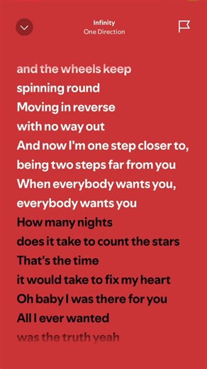 One Direction - Infinity 歌詞動画