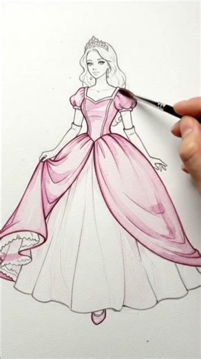 princess dress drawing 🌷