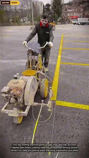 Accurate & Efficient Line Marking Machine for Drawing and Striping Parking Lines in Asphalt Areas