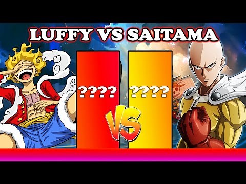 Luffy VS Saitama - Power Levels! One Piece VS One Punch Man!