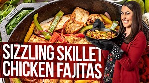 1.1M views · 2.6K reactions | Enjoy sizzling chicken fajitas, made in one skillet in just 30 minutes! ✅RECIPE: https://thestayathomechef.com/chicken-fajitas/ | The Stay At Home Chef | Facebook