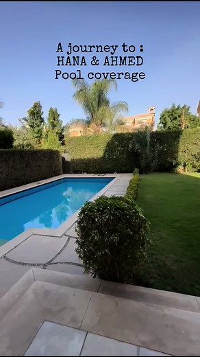 Pool Wedding Decoration Setup at Hana & Ahmed's Wedding