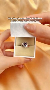 Commemorate your graduation! Personalized class ring with school,year and name.A timeless, elegant keepsake. | Callie Gifts