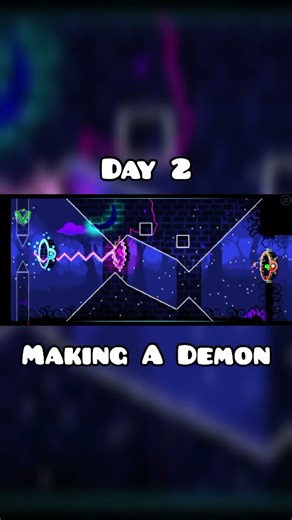 Day 2 Making A Demon #geometrydash #gd #gdlevels