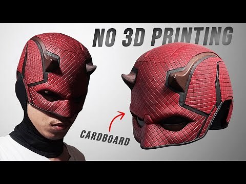 How to Make a Daredevil: Born Again Helmet Without 3d Printing Using Cardboard and Other Stuff