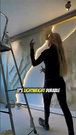 Modern Wall Design with LED Light Unique Textured Plaster Art Installation Creative Wall Decor 2025