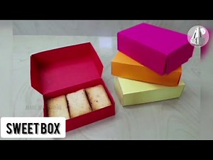 How to Make a Sweet Box at Home with a Single A4 color Paper || Easy step by step tutorial || DIY