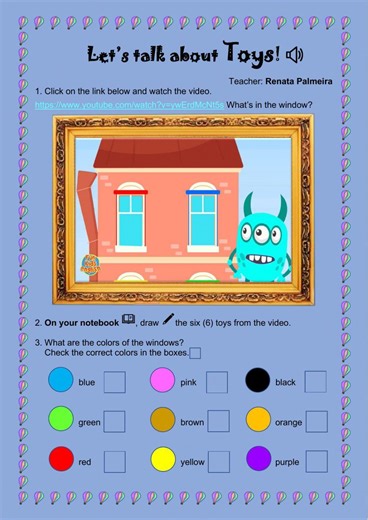 Let's Talk about Toys worksheet