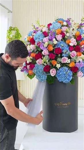 A majestic tall box arrangement