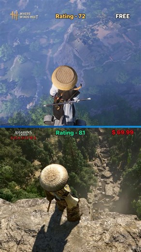 Where Winds Meet vs AC Shadows — Falling From Height ⬇️💥